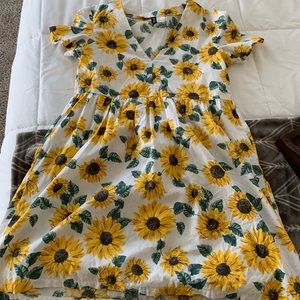 Babydoll style sunflower dress